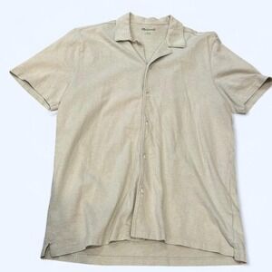 madewell cream collared shirt